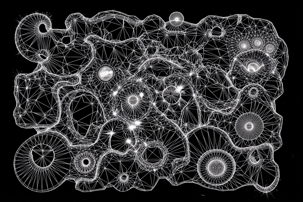 Generation Mesh — Scraped Color Chorus #18, made with the Generation Mesh model