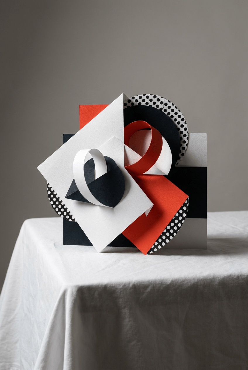 Paper sculpture from a JSON prompt