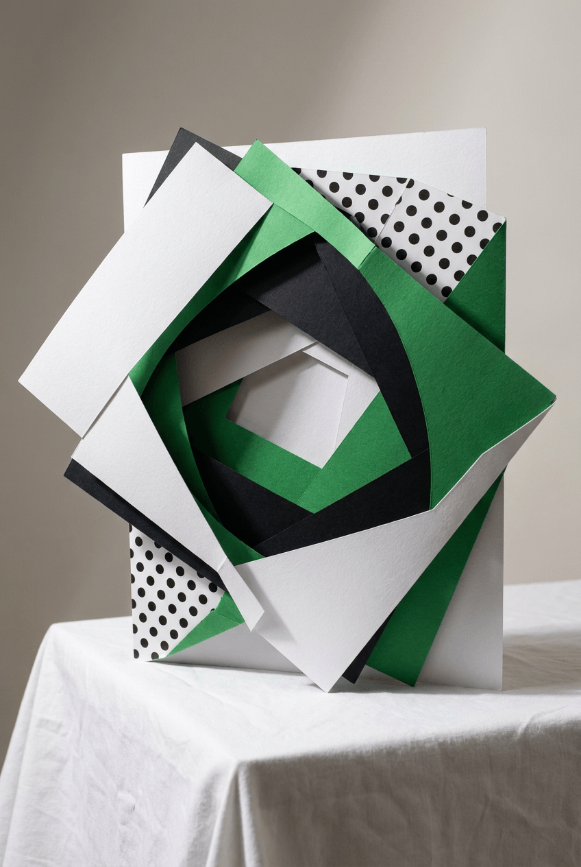 Paper sculpture from a JSON prompt