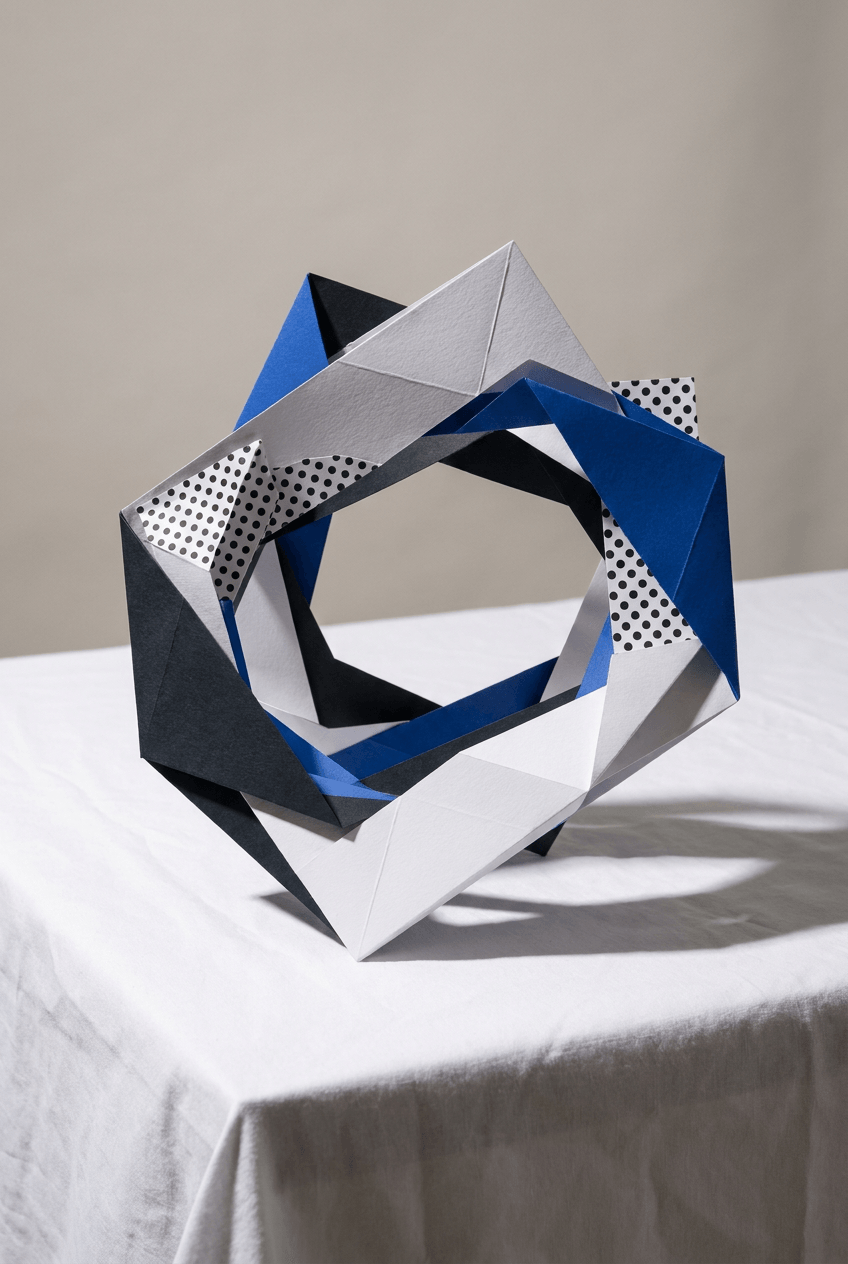 Paper sculpture from a JSON prompt