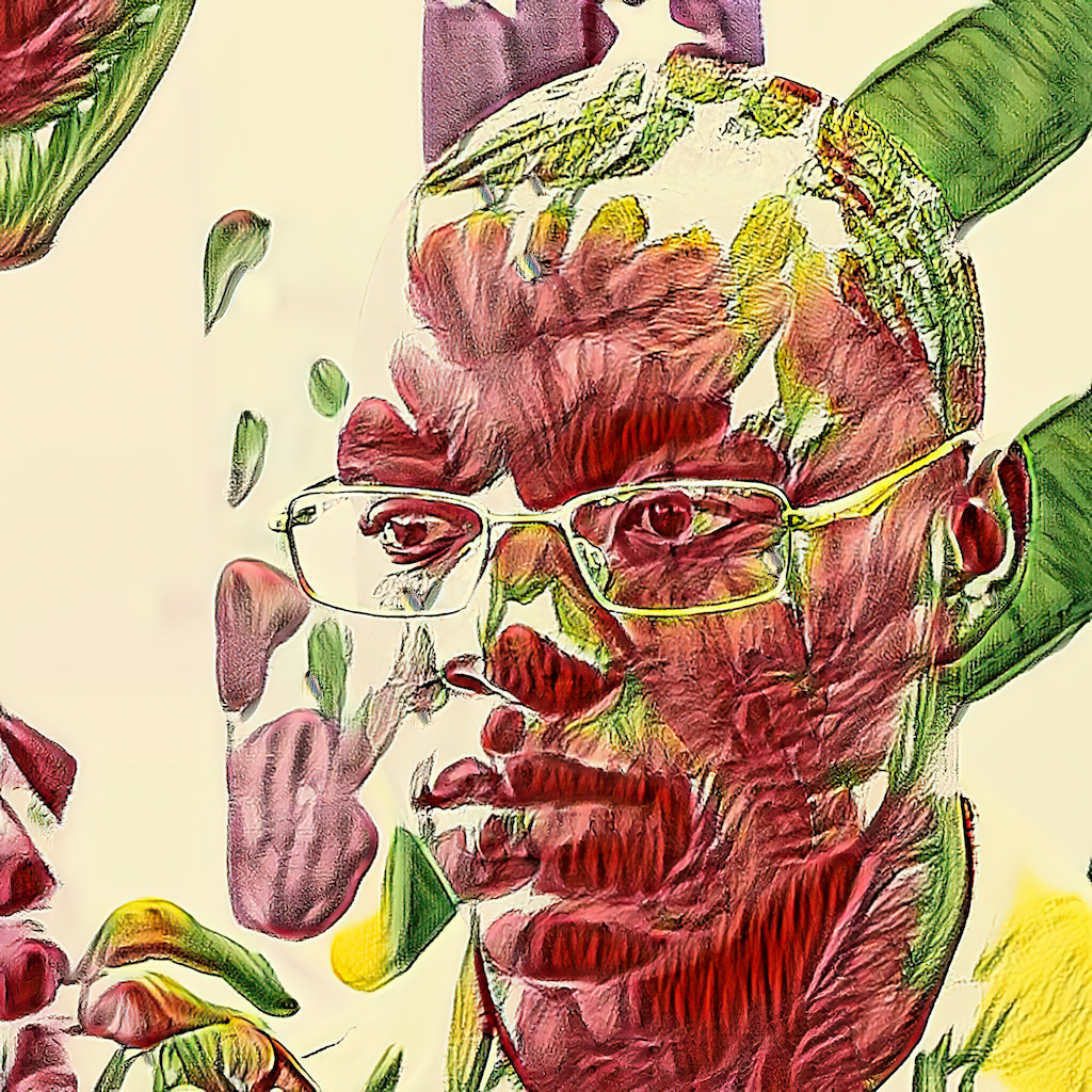 face made of flowers