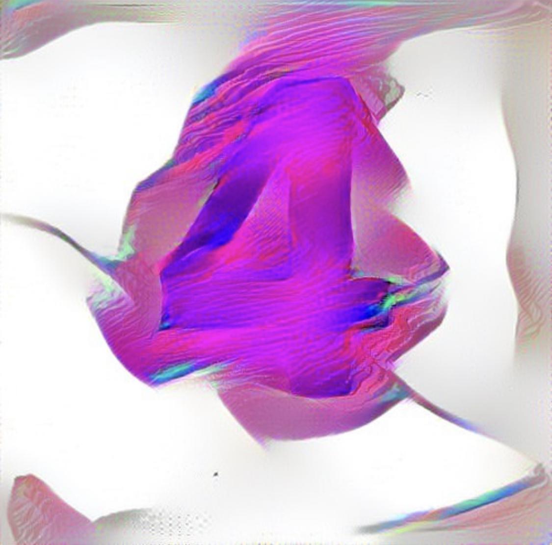 Style transfer letterform in purple