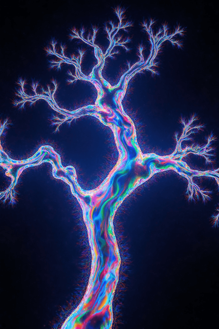 Glowing tree, style variation