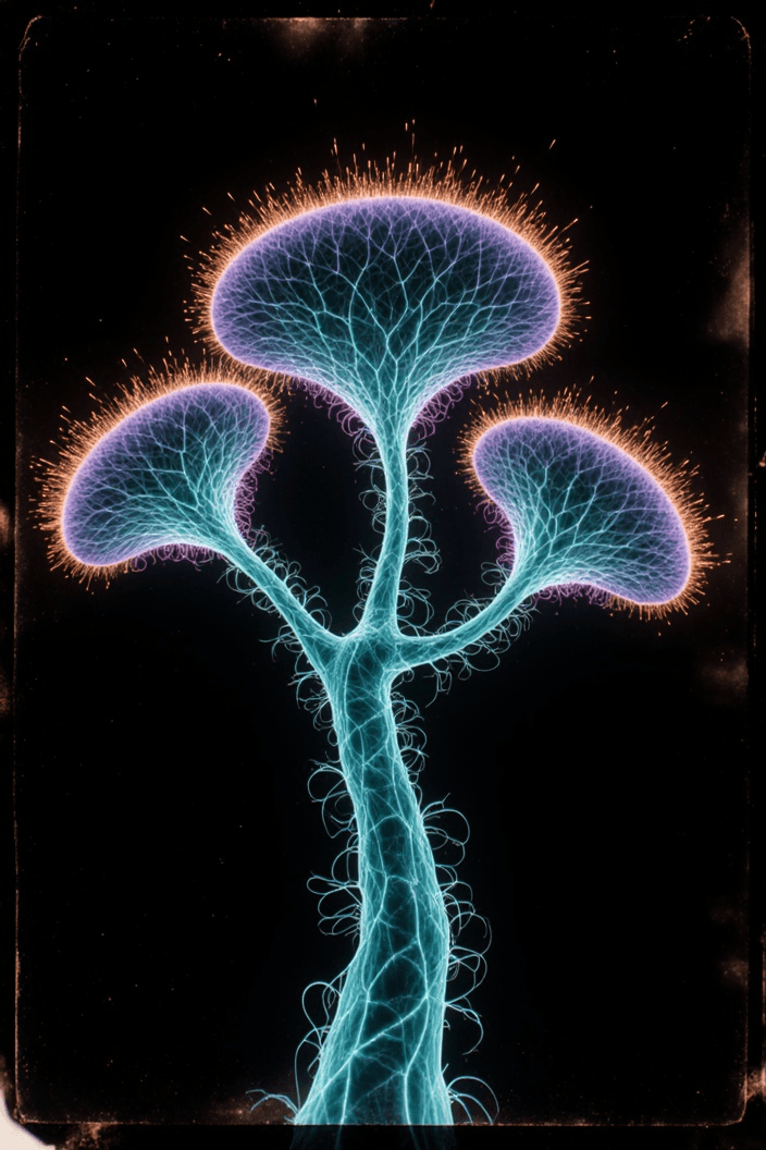 Glowing tree, style variation