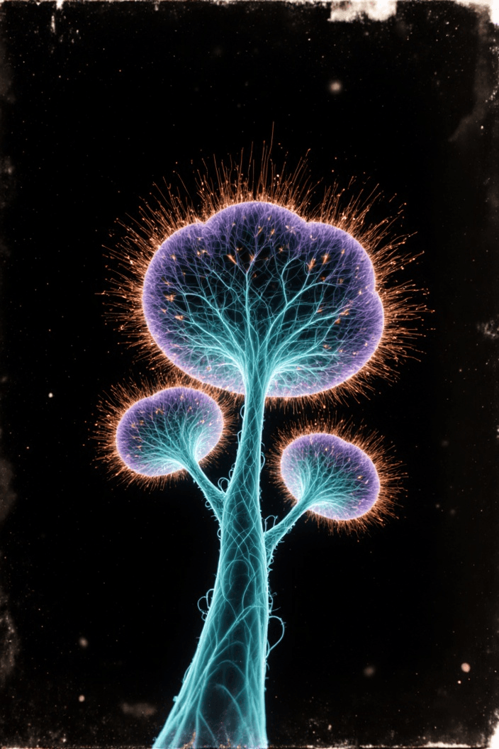 Glowing tree, style variation