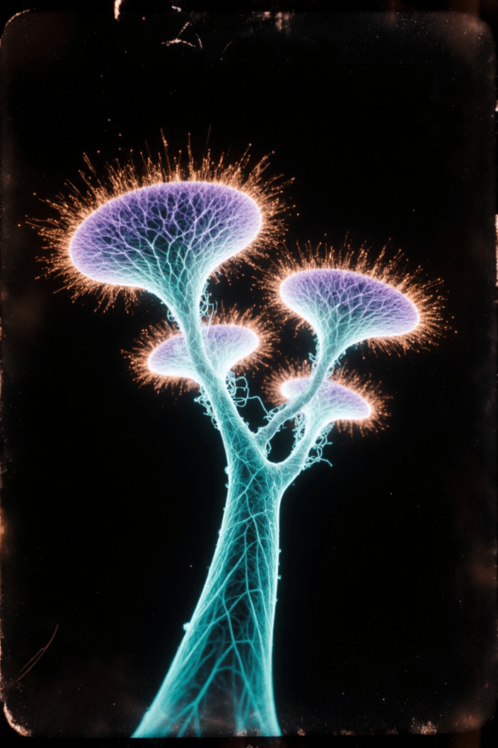 Glowing tree, style variation