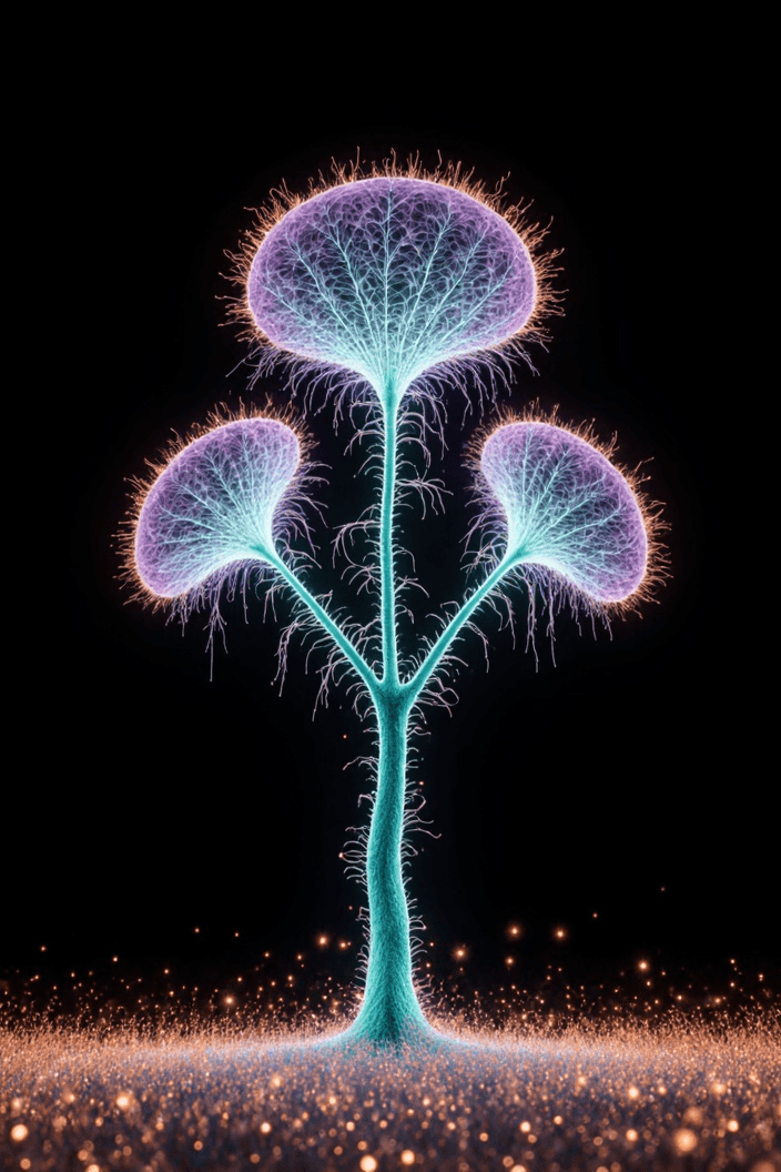 Glowing tree, style variation