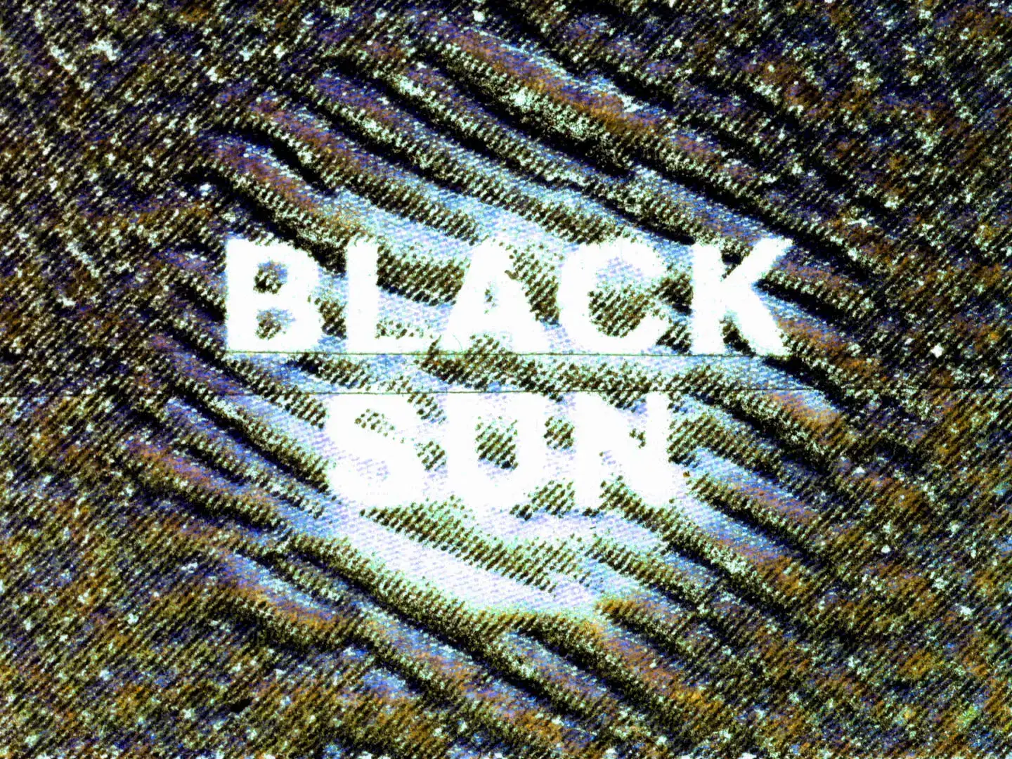 Title card reading BLACK SUN over grainy textured waves in muted earth tones