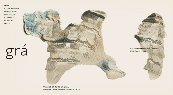 Website with text and machine learning animation under it