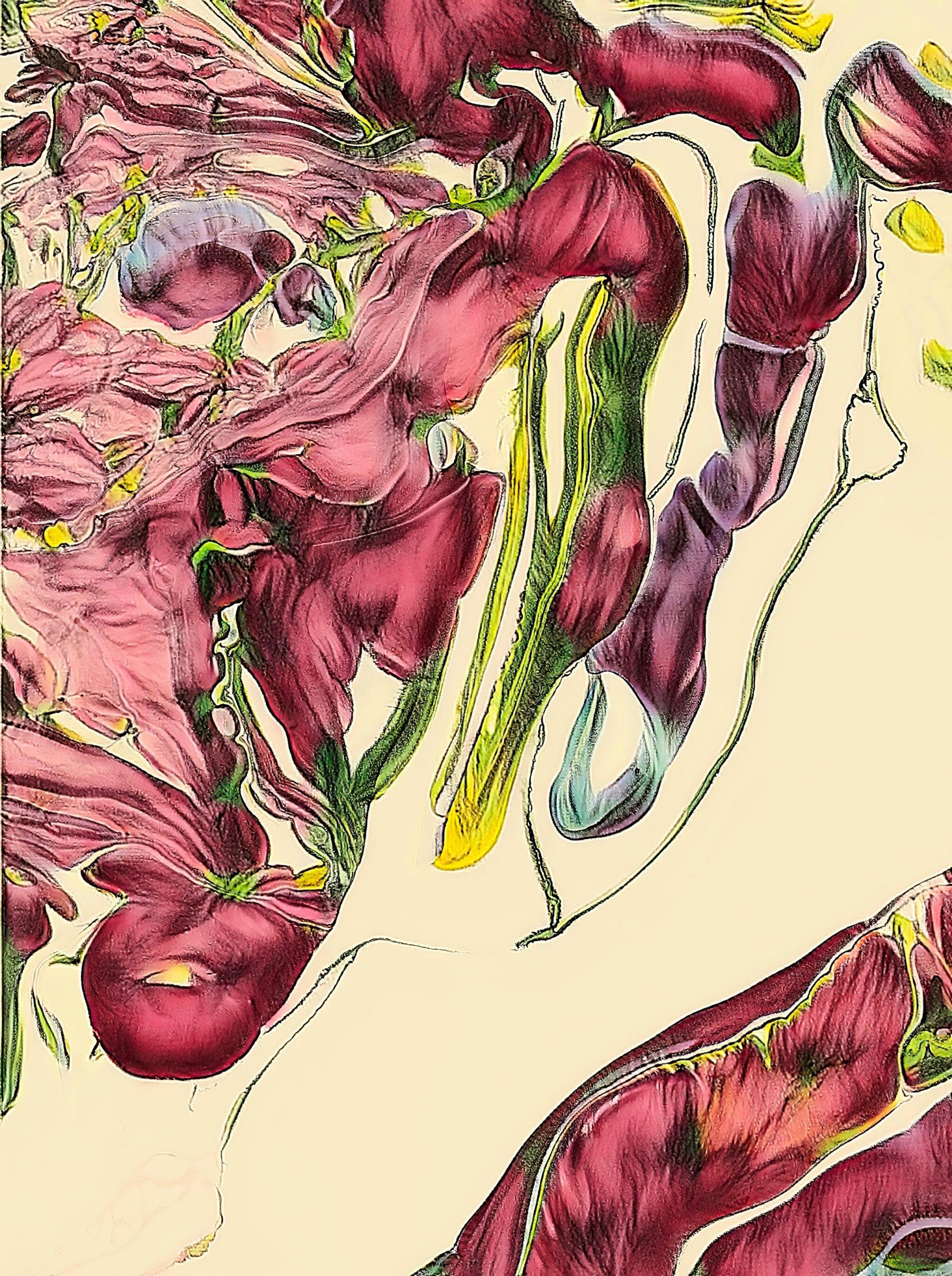 abstract image with floral texture