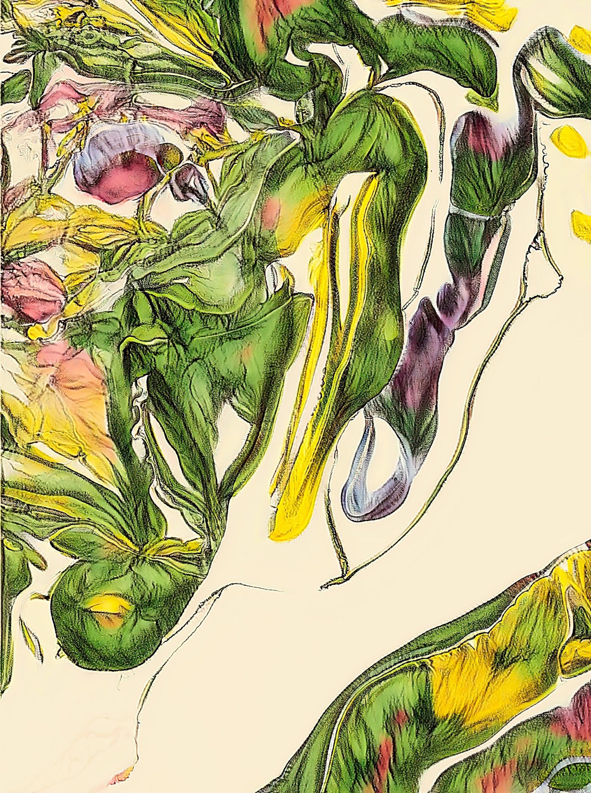 abstract image with floral texture