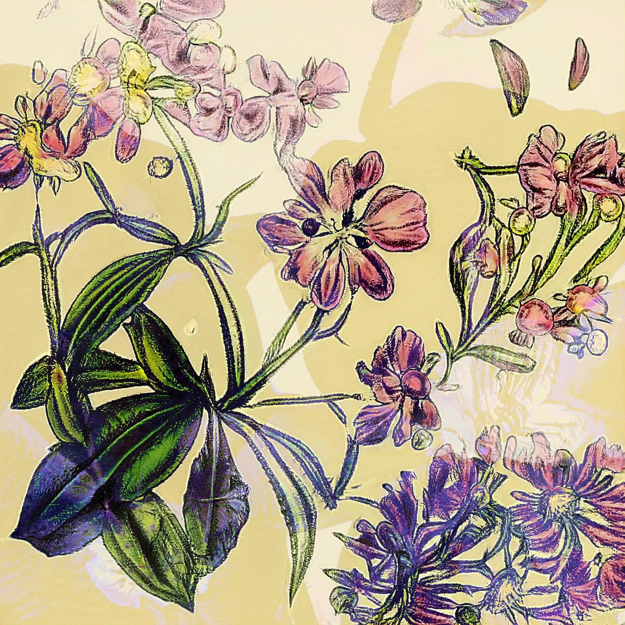 small computer generated pink flowers